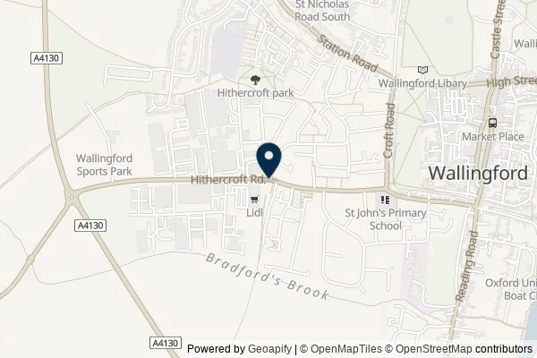 Map showing the area around: Dan Q reported GC1AD0X Sidetracked – Wallingford needs maintenance
