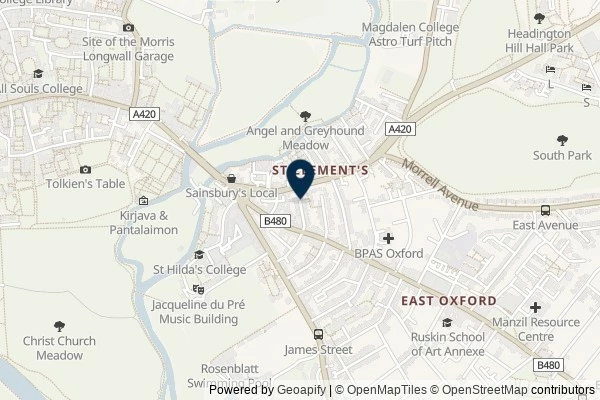 Map showing the area around: Dan Q posted a note for GC6K1BC Church Micro 9632…Oxford – Christadelphian