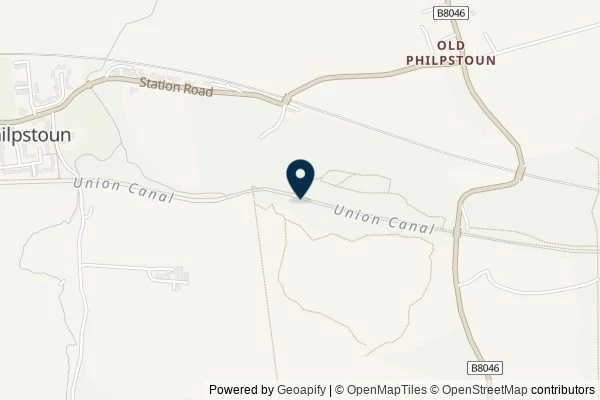 Map showing the area around: Dan Q found GC3W69Q Philpstoun wander – Who stole the bridge?