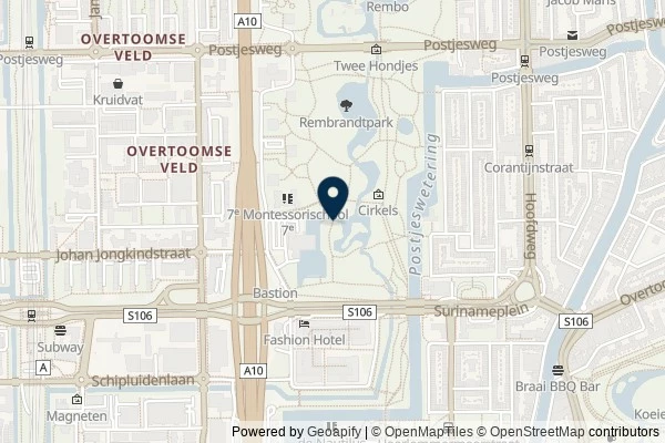 Map showing the area around: Dan Q found GCADM5E Rembrandt park #2