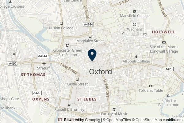 Map showing the area around: Dan Q found GLHV13K6 Pre-Raphaelites in Oxford #1