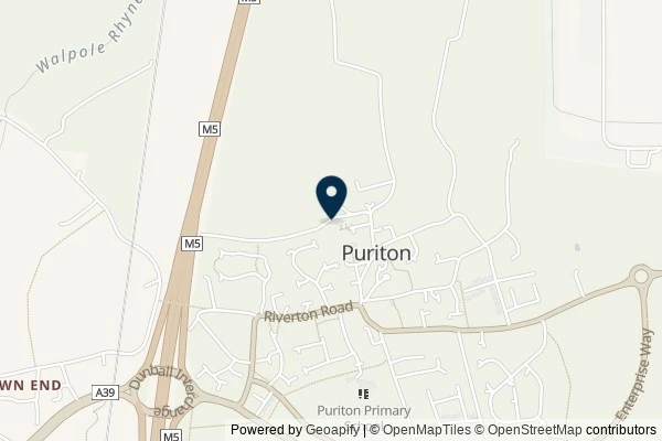 Map showing the area around: Dan Q found GLVJCG3E Church Micro #4577 Puriton – St Michael
